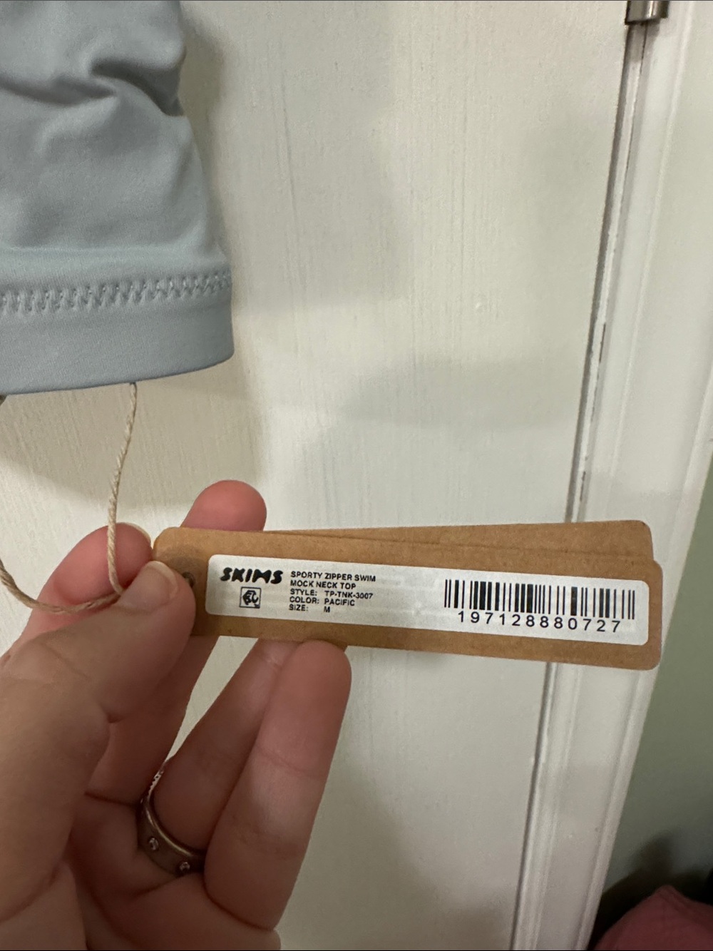 NWT SKIMS Swim: Zip Up Swim Mock Neck Top - Picture 3 of 8